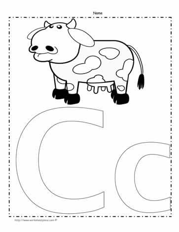 The Letter C Coloring Page